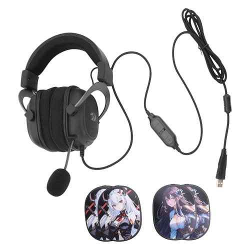 Redragon H510 AK RGB Gaming-Headset mit Kabel - 7.1 Surround Sound 53mm Audio-Treiber Memory Foam-Ohrpolstern austauschbarem Gehäuse Multi-Plattform Kopfhörer USB-betrieben für PC/PS4/NS Bild 7