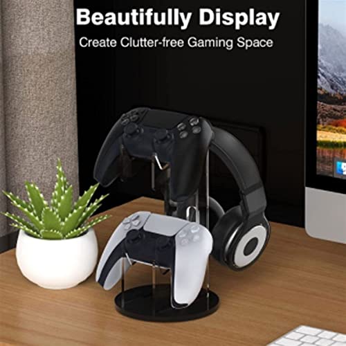 Headset-Halterung Kopfhörerständer, Gaming-Headset-Halter, universeller Kopfhörer-Aufhänger for PC-Gaming-Headset-Display und kabellose Kopfhörer(Schwarz) Bild 5