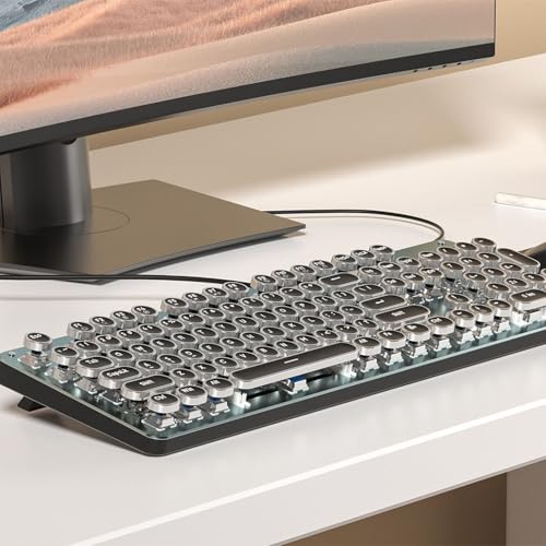 Professionelle Draht Mechanische Tastatur Maus Hot Swap Technologie Mehrfarbige Hintergrundbeleuchtung Taktile Schalter Für PC Gaming Punk Draht Tastatur Maus Combo LED Bild 4