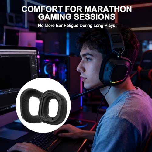 Corsair HS80 RGB Ersatz-Ohrpolster, Corsair Ersatz-Ohrpolster für Corsai HS80 RGB Wireless Kopfhörer HS8O RGBs Dickere Ersatz-Ohrpolste Hochdichter Geräuschunterdrückungsschaum zusätzliche Dicke Bild 6