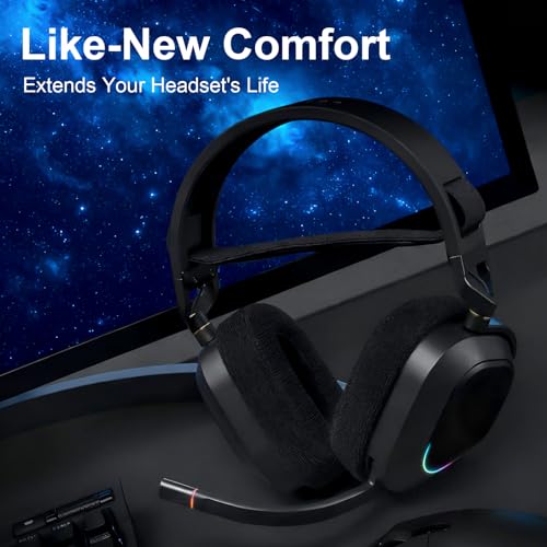 Corsair HS80 RGB Ersatz-Ohrpolster, Corsair Ersatz-Ohrpolster für Corsai HS80 RGB Wireless Kopfhörer HS8O RGBs Dickere Ersatz-Ohrpolste Hochdichter Geräuschunterdrückungsschaum zusätzliche Dicke Bild 7
