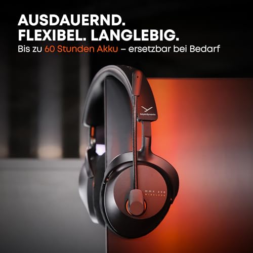 beyerdynamic MMX 230 Wireless Gaming Headset mit ANC und Bluetooth® 6.0, 60 Stunden Akkulaufzeit, ersetzbarem Akku, in schwarz - neues Update per App verfügbar Bild 4