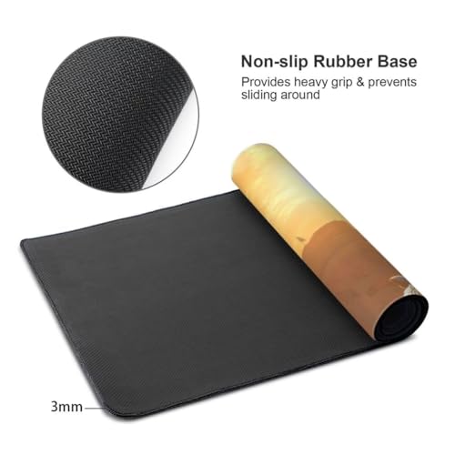 Gaming Mauspad XXL Ägyptische Königin, Großes Mousepad 1000 x 500 x 3 mm, Mouse Pad Groß, Schreibtischunterlage Adler Wasserdicht, Genähte Kanten Mauspads, rutschfeste Gummibasis Maus Pad -MP701 Bild 7
