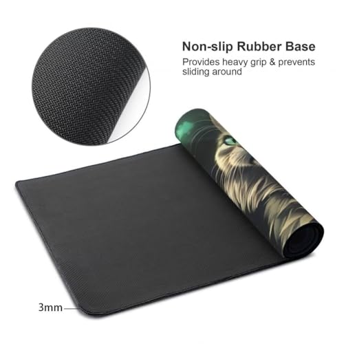 Mauspad XXL 1000x500mm, Katze Mousepad XXL Mauspad Gaming Schmetterling Mouse Pad mit Genähten Kanten, Rutschfest und Wasserabweisend Schreibtisch Unterlage Groß Desk Mat für Tastatur und Maus -MP710 Bild 7