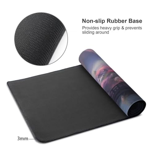 Mauspad XXL 1000x500mm, Kirschblütenbrücke Mousepad XXL Mauspad Gaming Japanisch Mouse Pad mit Genähten Kanten, Rutschfest Schreibtisch Unterlage Groß Desk Mat für Tastatur und Maus PC Zubehör -MP736 Bild 7