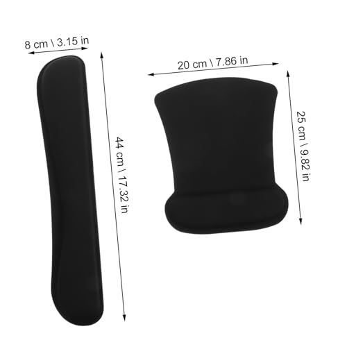ABOOFAN 2 Stück Ergonomisches Memory schaum wrist support Tastatur und Maus Rutschfeste Handgelenkstütze für Büro Gaming und Laptop Komfortable Handballenauflage Bild 3