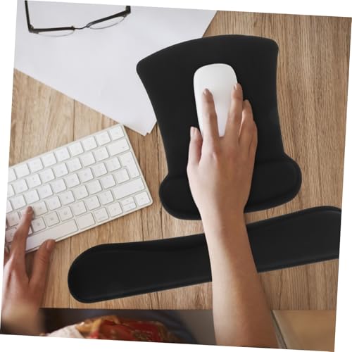 ABOOFAN 2 Stück Ergonomisches Memory schaum wrist support Tastatur und Maus Rutschfeste Handgelenkstütze für Büro Gaming und Laptop Komfortable Handballenauflage Bild 7