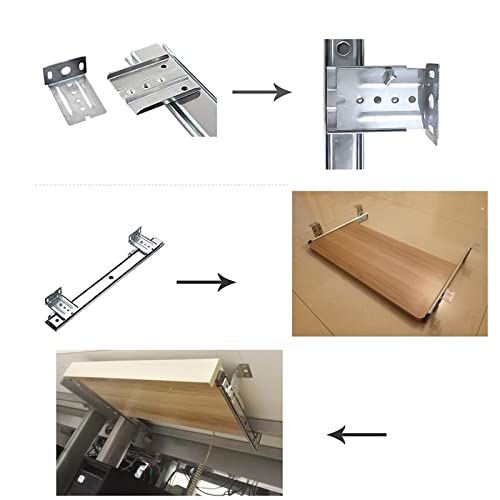 Tastaturschublade unter dem Schreibtisch, 54/60/70 cm, ausziehbare Ablage für Tastatur und Maus, weiß, 700 mm x 270 mm, perfekt für Heimbüro und Gaming-Setup Bild 6