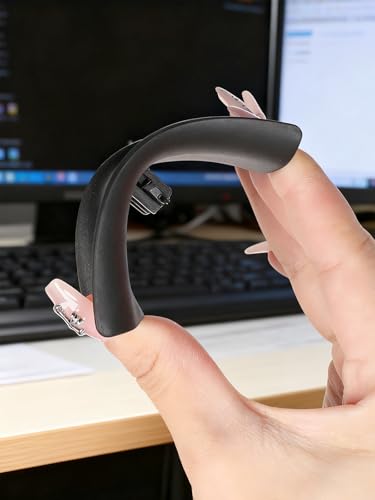 Kopfhörerständer mit Aluminiumstange, flexibler Kopfstützenhalter, ABS-Kunststoff, massiver Sockel, schwarzer Schreibtisch-Organizer für Gaming-Headset Bild 6