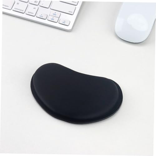 Cabilock Ergonomische EVA Maus Handgelenkauflage mit Wellenförmiger Mulde Kompakt und Tragbar Kompatibel für Gaming und Büro Schwarzes Mauspad mit Einzigartigem Design für Computer und Bild 2