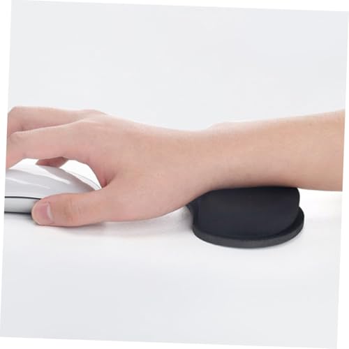 Cabilock Ergonomische EVA Maus Handgelenkauflage mit Wellenförmiger Mulde Kompakt und Tragbar Kompatibel für Gaming und Büro Schwarzes Mauspad mit Einzigartigem Design für Computer und Bild 5