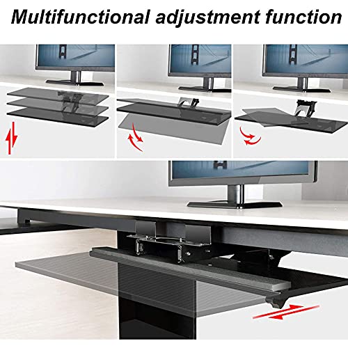 Ergonomische Tastaturablage – verstellbare Ablage unter dem Schreibtisch für Computer-Tastatur und Maus, platzsparende Montageschublade, perfekt für Home Office & Gaming Setup Bild 2