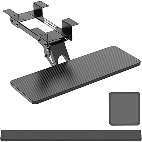 Ergonomische Tastaturablage – verstellbare Ablage unter dem Schreibtisch für Computer-Tastatur und Maus, platzsparende Montageschublade, perfekt für Home Office & Gaming Setup Bild 3