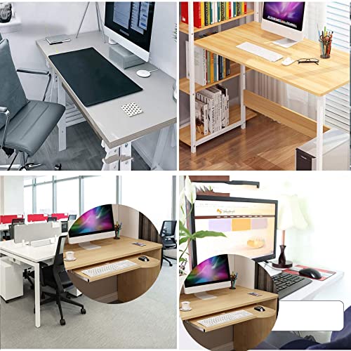 Ausziehbare Tastaturablage aus Walnussholz, unter dem Schreibtisch, Plattform für Tastatur und Maus, 600 x 260 mm, perfekt für Heimbüro und Gaming-Setup Bild 6