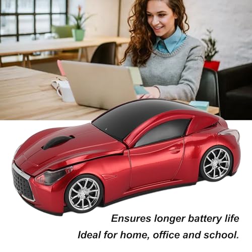 Kabellose Auto-Maus – 1600 DPI optischer Sensor, 2,4 GHz USB-Empfänger, ergonomisches Design für PC und Laptop, ideal für Gaming und Büroarbeit, ABS-Material Bild 5