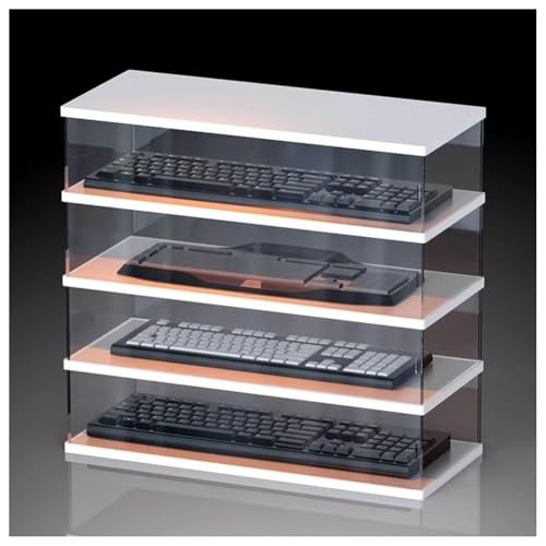 Transparente Aufbewahrungsbox aus Acryl für Tastatur und Maus – Staubdichter Displayhalter für Gaming, Büro, Zuhause und Schule – Transparenter Organizer mit Deckel für mechanische Tastature Bild 1