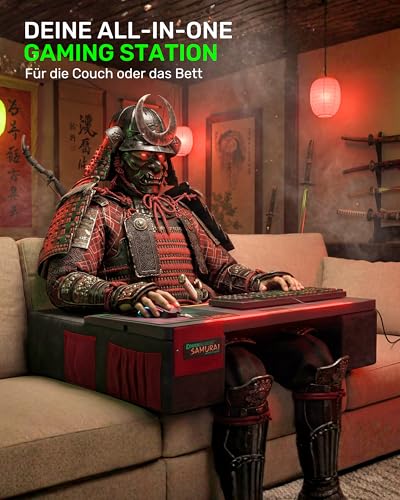 Couchmaster CYCON³ Samurai Edition mit Horizonlight-Stange, ultimativer ergonomischer USB-Hub, Gaming-Schreibtisch für Couch und Bett, kompatibel mit Allen Tastaturen und Maus/Mäusen, Laptops, PCs Bild 3
