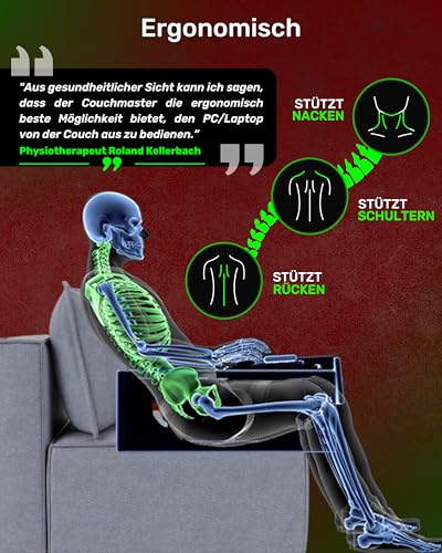 Couchmaster CYCON³ Samurai Edition mit Horizonlight-Stange, ultimativer ergonomischer USB-Hub, Gaming-Schreibtisch für Couch und Bett, kompatibel mit Allen Tastaturen und Maus/Mäusen, Laptops, PCs Bild 7