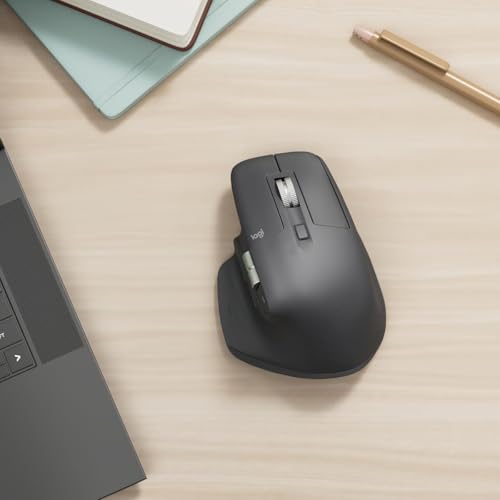 Logitech MX Master 3 - Bluetooth Maus, USB-C Rechargeable, Bluetooth und 2.4 GHz Verbindung via USB-Empfänger, für Windows PC/Linux/Chrome/Mac - Graphit [Bulkware - Ohne Verpackung] Bild 2