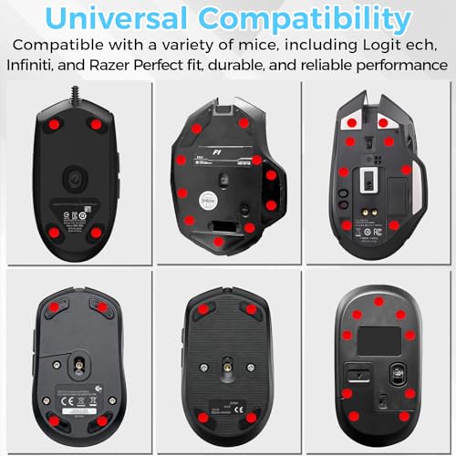 FIUTEKO Mouse Skates Set 60 Stück PTFE Mausfüße Mouse Dot Skates - Ultra-Sanftes Gleiten Präzise Kontrolle für Logitech G PRO Wireless Razer Finalmouse Glas Mousepad Wallhack FPS Gaming Zubehör Bild 6