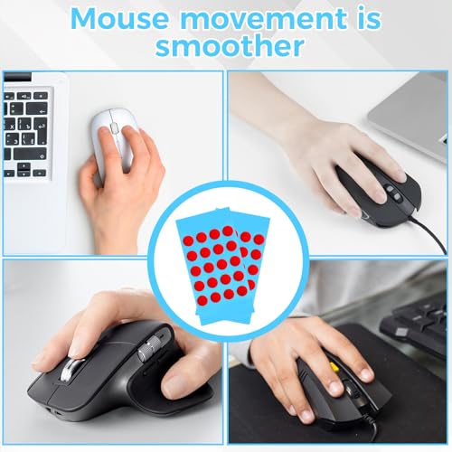 FIUTEKO Mouse Skates Set 60 Stück PTFE Mausfüße Mouse Dot Skates - Ultra-Sanftes Gleiten Präzise Kontrolle für Logitech G PRO Wireless Razer Finalmouse Glas Mousepad Wallhack FPS Gaming Zubehör Bild 7