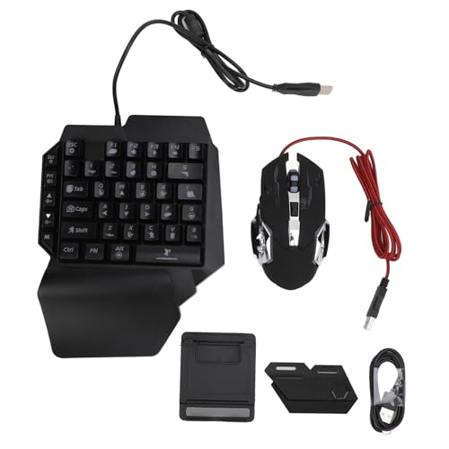 SENECESLI Verstellbarer Telefonständer mit Einhändiger Gaming-Tastatur und Maus-Kombination, Keine Latenz-Technologie, 4-in-1-Mobile-Game-Pack für Gamer Bild 6