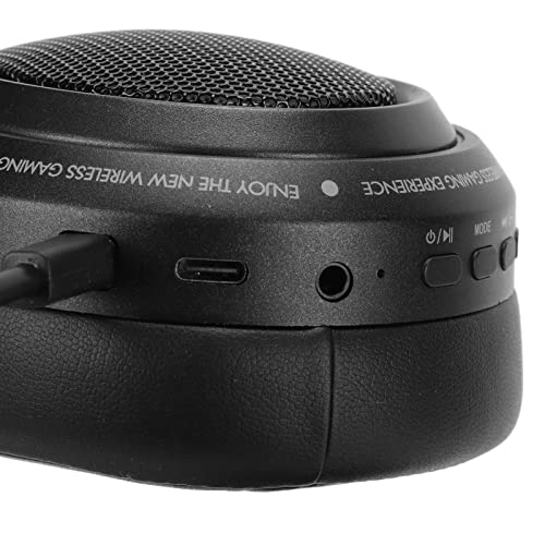 Yctze Gaming-Headset mit 40-mm-Treiber und Typ-C-Aufladung, Wiederaufladbares Game-Headset mit 48-Stunden- für Desktop und Mobilgeräte (Black) Bild 2