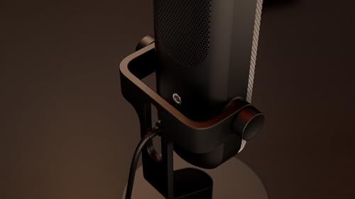 KRUX Pin, USB PC Mikrofon, Plug & Play, GAIN Regler, Mute Touch Taste, austauschbare frontblende, 3,5 mm minijack mopfhörerausgang, USB Typ C Anschluss, Stabiler standfuß, Farbe: schwarz Bild 5