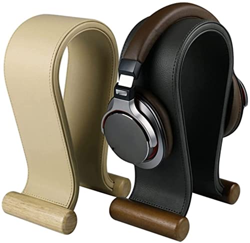 Kopfhörerständer, Kopfhörer-Aufhänger, Headset-Ständer, universeller Gaming-Headset-Ständer, PU-Leder, Holz, Kopfhörerhalter, Schreibtisch-Display-Regal(G) Bild 5