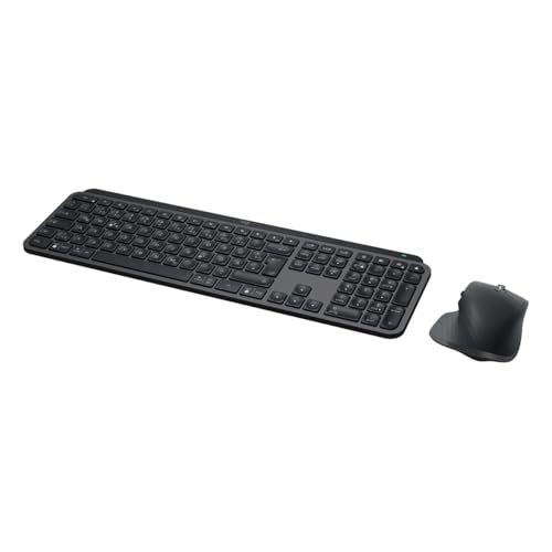 Logitech MX Keys kabellose Tastatur und Maus, Low Profile, Backlighting, Bluetooth, Rechargeable, für Windows PC/Linux/Chrome/Mac- Graphit, Deutsches QWERTZ-Layout [Bulkware - Ohne Verpackung] Bild 3