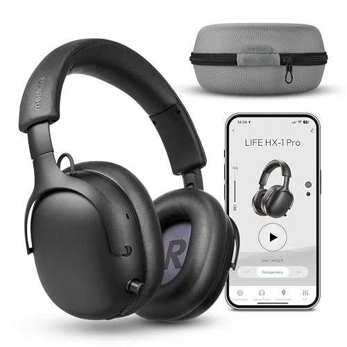 MEDION Over Ear Kopfhörer HX-1 Pro (kabellos, Hybrid Active Noise Cancelling ANC, Bluetooth 6.0, Wireless, 7+1 EQ Presets, bis zu 190 Stunden Akkulaufzeit, IPX4 Spritzwasserschutz) urban anthrazit Bild 1