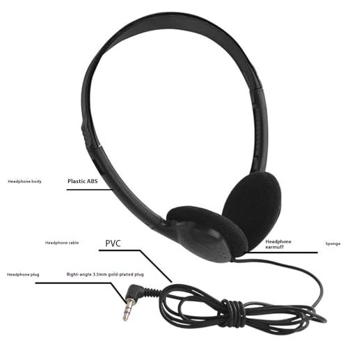 Over-Ear-Kopfhörer mit Geräuschunterdrückung, 3,5 mm, leicht, faltbar, für Gamer und PC, tragbarer ABS-Kopfhörer für Musikliebhaber Bild 2