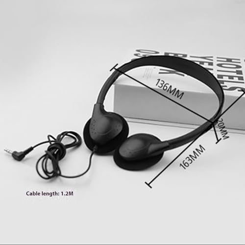 Over-Ear-Kopfhörer mit Geräuschunterdrückung, 3,5 mm, leicht, faltbar, für Gamer und PC, tragbarer ABS-Kopfhörer für Musikliebhaber Bild 5