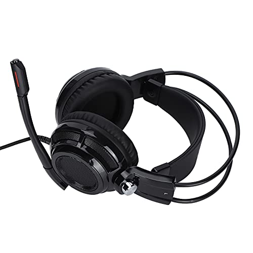 Gaming-Headset MIT USB-Kabel, 7,1-Kanal-Surround-gesunden und OmnidireKtionalem Mikrofon, Over-Over-E-Kopfhörer-MIT RGB-lichtt, BeeinIndruckende Gaming-Erlebnis (Black) Bild 5