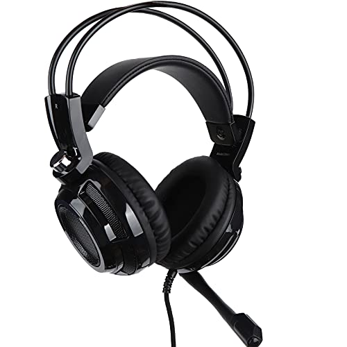 Gaming-Headset MIT USB-Kabel, 7,1-Kanal-Surround-gesunden und OmnidireKtionalem Mikrofon, Over-Over-E-Kopfhörer-MIT RGB-lichtt, BeeinIndruckende Gaming-Erlebnis (Black) Bild 7