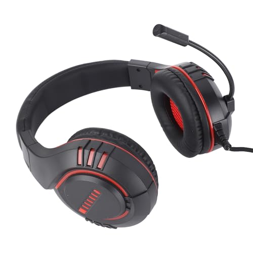 Jectse Gaming-Headset für, RGB-Over-Ear-Headset MIT Geräuschunterdruckendem Mikrofon, KabelgeBundener Bass-Stereo-Sound-Line-Control-Koopfhörer MIT Jungtiven Ohrschützern Bild 2