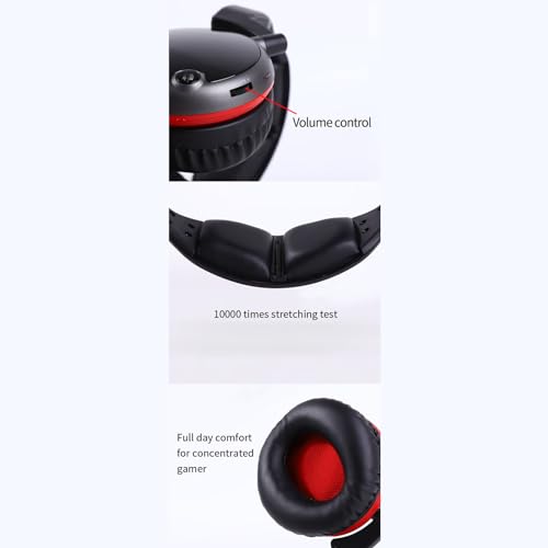 Jectse PC-Gaming-Headset, Stereo-Gaming-Koopfhörer-MIT 7.1 Virtueller Surround-Sound, 2,4 G Kabellose Over-Ear-Chopfhörer MIT Geräuschunterdruckendem Mikrofon, für PC-Laptop-Schicht-Schicht Bild 5
