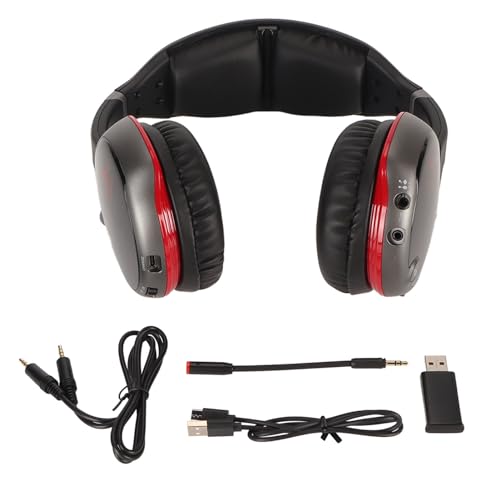 Jectse PC-Gaming-Headset, Stereo-Gaming-Koopfhörer-MIT 7.1 Virtueller Surround-Sound, 2,4 G Kabellose Over-Ear-Chopfhörer MIT Geräuschunterdruckendem Mikrofon, für PC-Laptop-Schicht-Schicht Bild 6