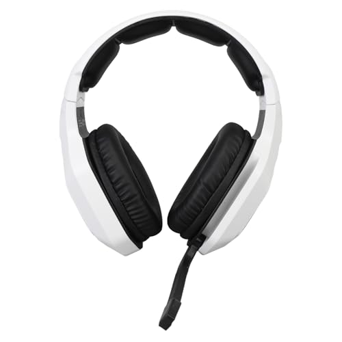 Alomejor Gaming-Headset, Geringe Latenz, Dual-Modus, Leistung, 2,4 G, Kabellos, Aktive Geräuschunterdrückung, Mobiles Kabelloses PC-Gaming-Headset (White) Bild 3