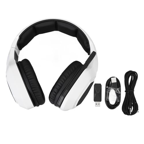 2,4 G Wireless Gaming Headset mit Super Niedriger Latenz <30 Ms für PC Switch Laptop Mobile Dual -Modus -Ersatzteile Enthalten (White) Bild 6