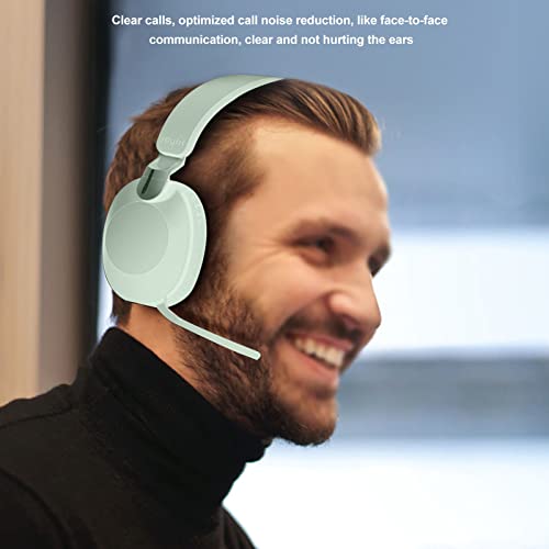 Gaming-Headset mit Dual-, 40-mm-Treibern und 14 Stunden Laufzeit, Faltbares Design für Konsolen und PC, HiFi-Sound mit Mikrofon – Blau (Green) Bild 4