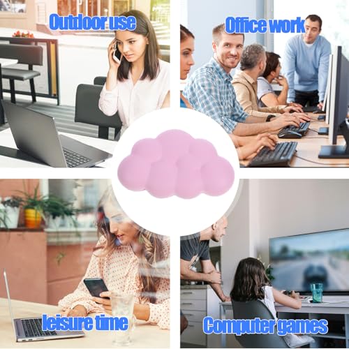 Cabilock Ergonomische Cloud förmige Maus handgelenkauflage aus Memory schaum Weiches Maus handgelenkstützkissen für Büro Gaming und Computer Rutschfestes Bequemes Handgelenkspolster in Bild 5
