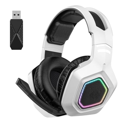 CFTGIW Gaming-Headset, Aktive Geräuschunterdrückung, 3,5-mm-Kabelverbindung, PC-Gaming-Kopfhörer für Spiele, Nutzt Headset-Verbindung. Gaming-Headset, Gaming-Kopfhörer, Gamer-Headset, Kabellos, (#12) Bild 2