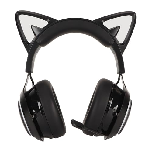 AKLOSIPY Cat-Ear-Gaming-Headset mit 3D-Surround-Sound, RGB-Beleuchtung und Drehbarem Mikrofon für PC – Kopfhörer (#11) Bild 4
