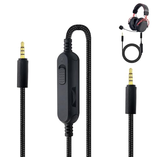 Headset Kabel Ersatz kompatibel mit Logitech G433 G233 G Pro G Pro X 3,5 mm Kopfhörer Audiokabel Gaming Headset Lautstärke Mikrofonsteuerung Kabel Schwarz 2M(6.56ft) Bild 1
