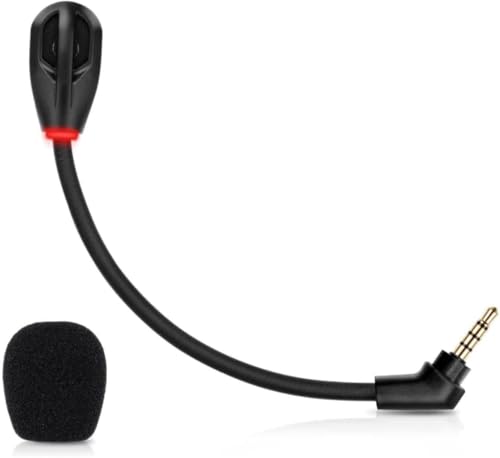 Ersatz Game Mikrofon Kompatibel mit HyperX Cloud Flight/Flight S Wireless Gaming Headset, Abnehmbarer Mikrofonarm mit LED Stummschaltanzeige auf PC PS5 PS4 Xbox Series X/S Bild 1
