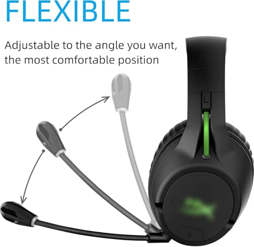 Ersatz Game Mikrofon Kompatibel mit HyperX Cloud Flight/Flight S Wireless Gaming Headset, Abnehmbarer Mikrofonarm mit LED Stummschaltanzeige auf PC PS5 PS4 Xbox Series X/S Bild 3