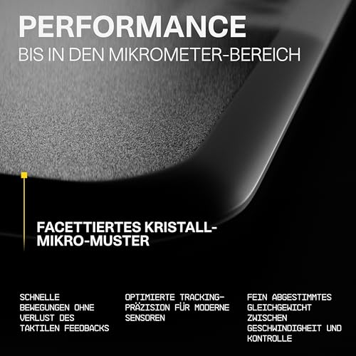 Wallhack SP-005 Glas Gaming Mauspad – Speed Surface für Esports, großes Mauspad, ultra-gleitfähiges Low-Friction Tracking, gehärtetes Glas, flaches ergonomisches Profil, inkl. Carry Case | Skypad Weiß Bild 3