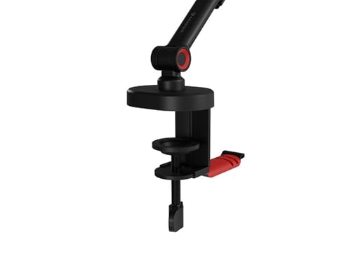 Genesis Thulium 500 Mikrofonarm – Gaming-Style & Streaming-Qualität, Universell Kompatibel mit 99% Mikrofonen, Belastbar bis 1 kg, Einstellbar, Mit 5/8" & 1/4" Adapter, Kabelclips und Headset-Halter Bild 5