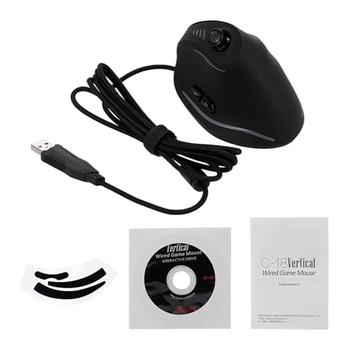 Ausla Zelotes C-18 Vertikale Kabelgebundene Gaming-Maus mit 11 Programmierbaren Tasten, Einstellbarer DPI 10000 RGB-Licht für Gaming und Arbeit Bild 5